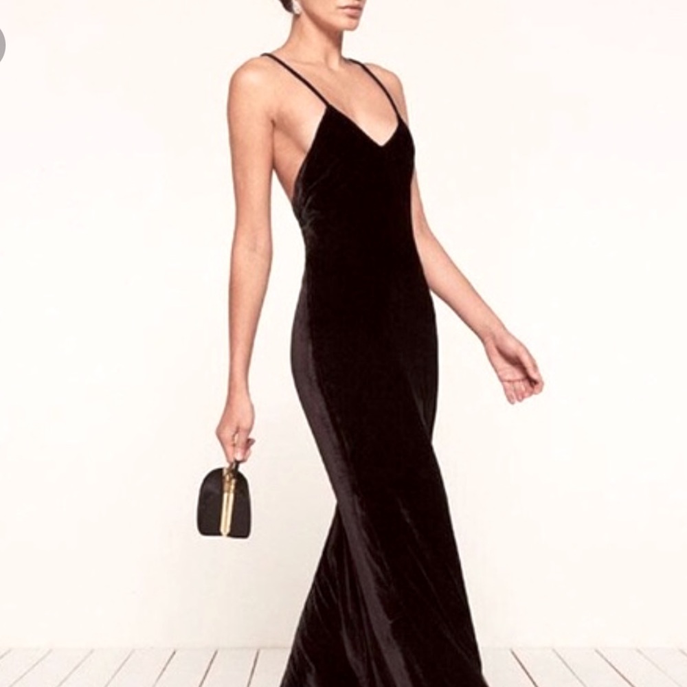 Cami velvet  dress with open back